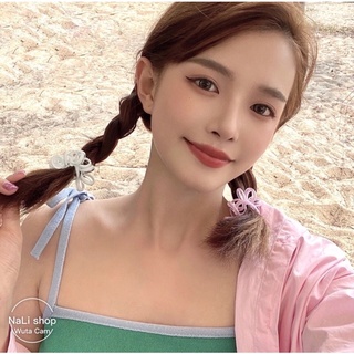 DÂY CHUN CỘT TÓC LÒ XO ĐEN /MÀU PASTEL ĐƠN GIẢN, NỊT TÓC