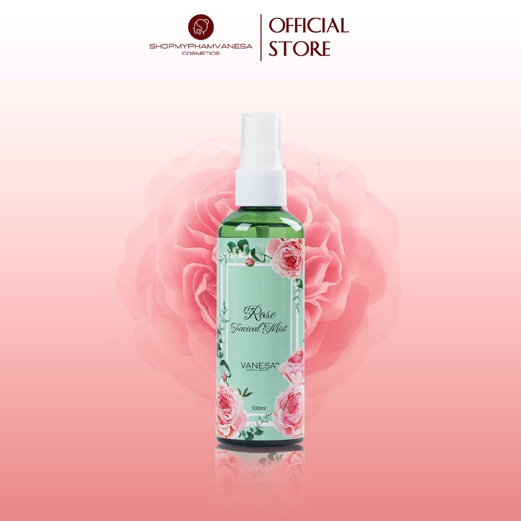 Toner hoa hồng VANESA Mineral Spray x Toner - Nước hoa hồng kiêm xịt khoáng cung cấp độ ẩm cho da