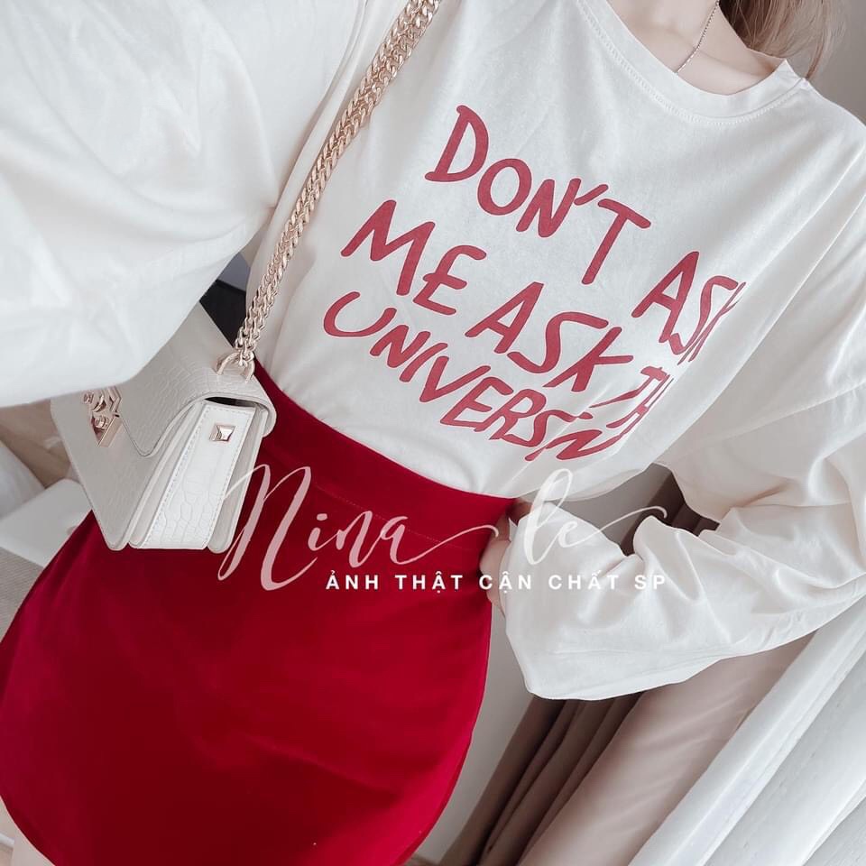 Sét váy Dont Ask Me Chân Váy Co Dãn bốn  Chiều Chất Liệu Da Cá Dày M878 -Teenstore.365