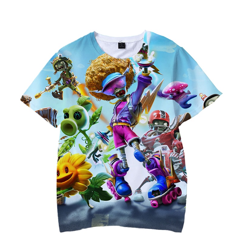 Trẻ Em T Shirt Plants Vs. Áo Thun Tay Ngắn In Hình Plants Vs 3D Cá Tính Hợp Thời Trang Cho Nam Áo Thun In Hình Zombie Dành Cho Trẻ Em