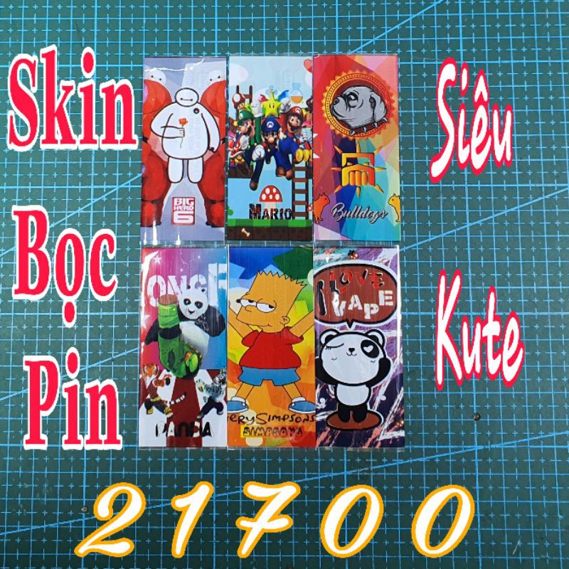 Combo 6 Miếng Gen Bọc Pin 21700 Hình Độc Đáo