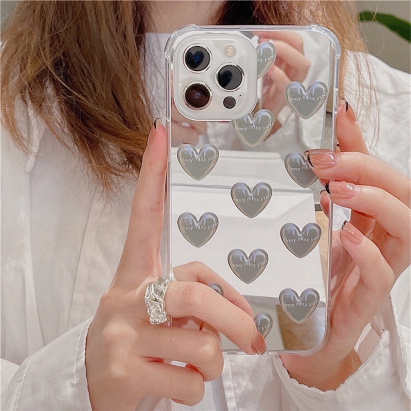 Ốp Lưng Gương Chống Sốc  Heart Balloons đủ dòng đthoai