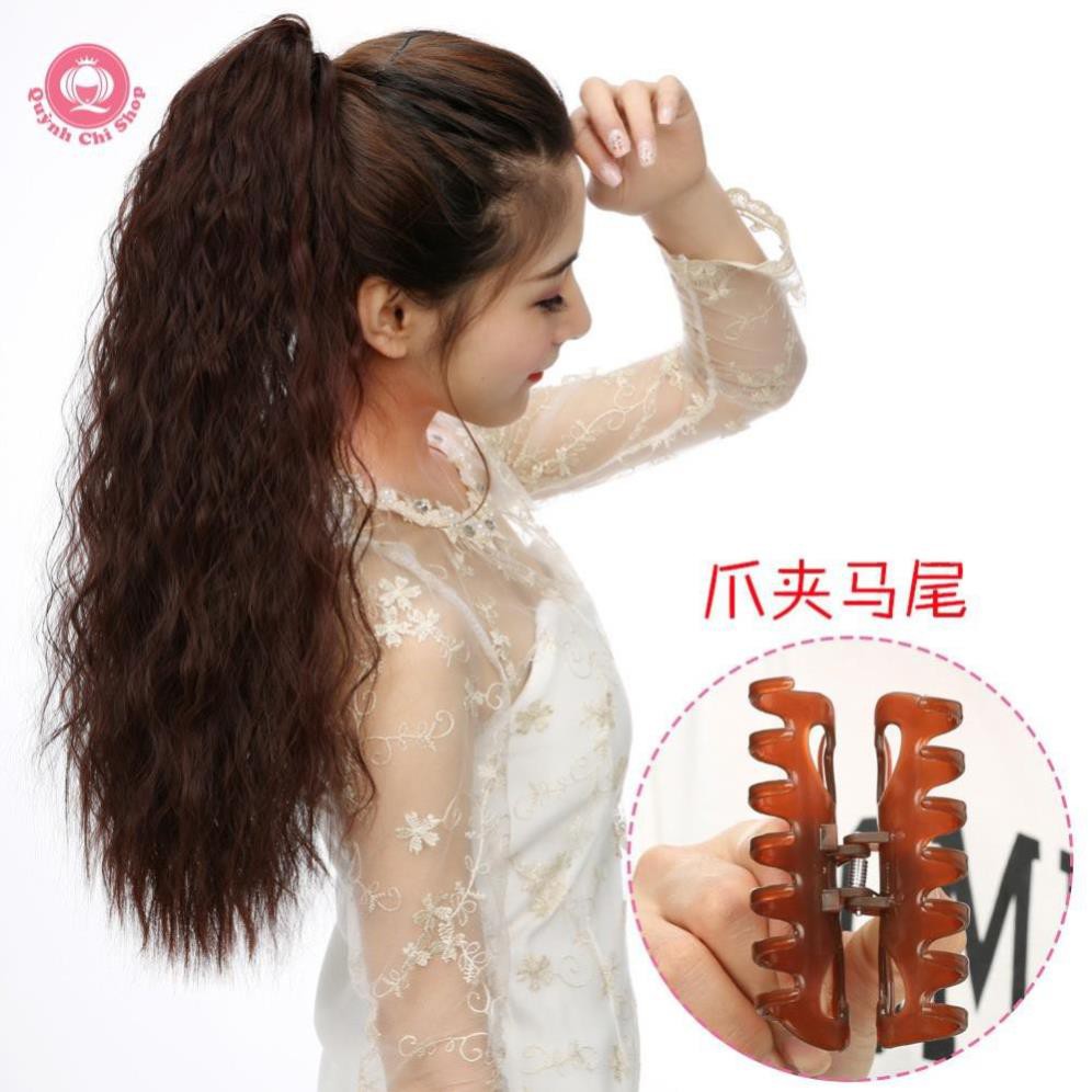 Tóc giả nữ ngoạm đuôi CAO CẤP . Tóc dập xù dài 60cm, cá tính, thời thượng. Mã N153