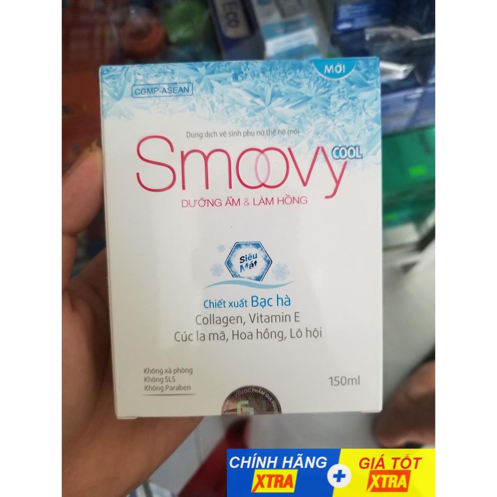 Dung dịch vệ sinh phụ nữ Smoovy✅Se khít &amp; Làm hồng✅ Smoovy dưỡng ẩm tạo hương thơm 150ml