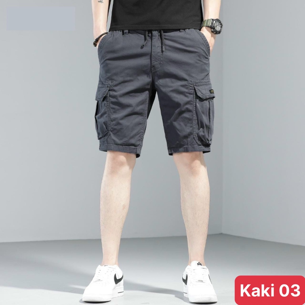 Quần short đùi kaki nam túi hộp màu xám trơn cao cấp kiểu dáng thể thao lửng, quần sóc nam đẹp ADO5 nhiều mẫu mới