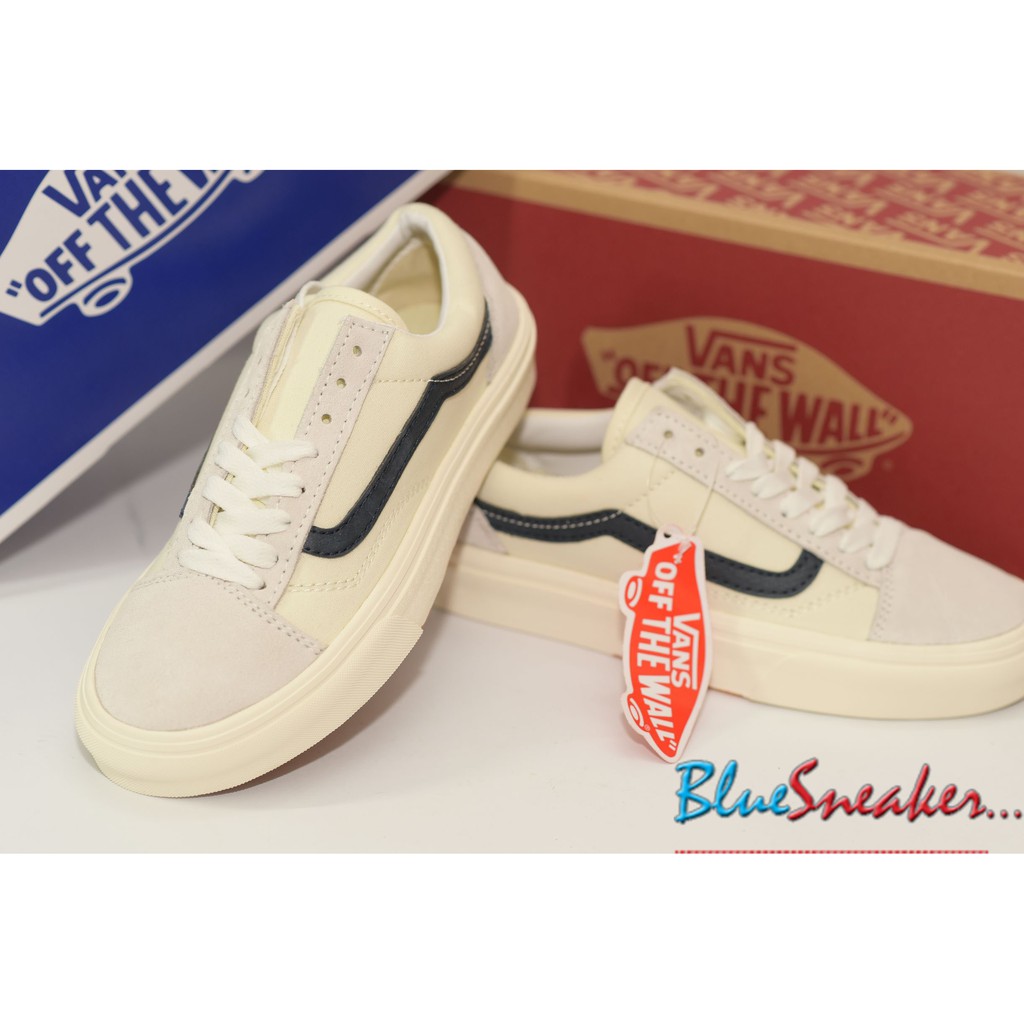 Giày Sneaker Vans Kelly Trắng Kẻ Navy