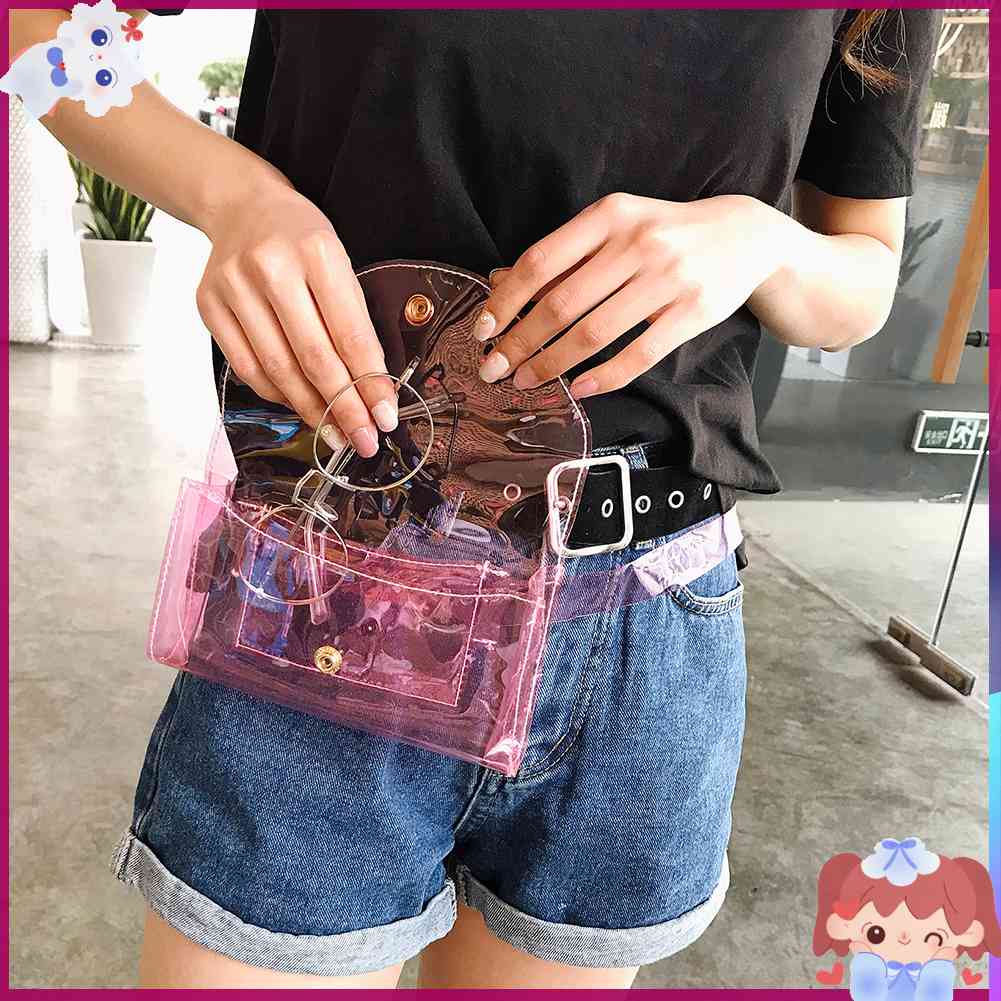 ✿Mars144✿Túi Đeo Hông / Đeo Hông Trong Suốt Độc Đáo Thời Trang Đi Biển Cho Nữ✿
