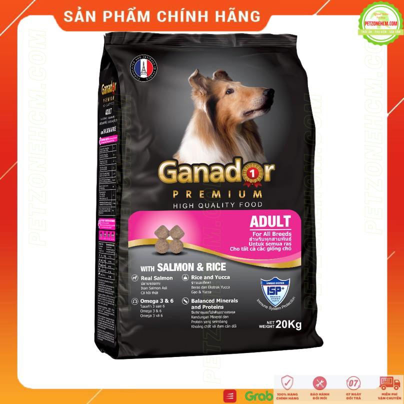 Thức ăn cho chó trưởng thành Ganador vị cá hồi & gạo Salmon & Rice 20kg