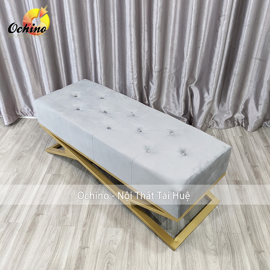 Ghế dài phòng khách, ghế Băng Chờ chân vàng sang chảnh 1m2 (hàng Có Sẵn)