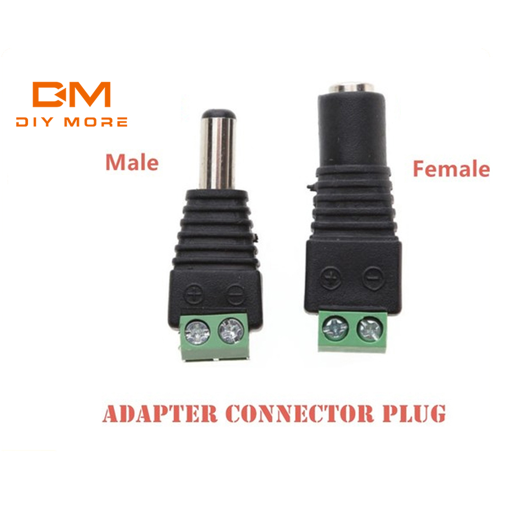 DIYMORE Đầu cắm nguồn DC 2.1x5.5mm tiện dụng cho CCTV