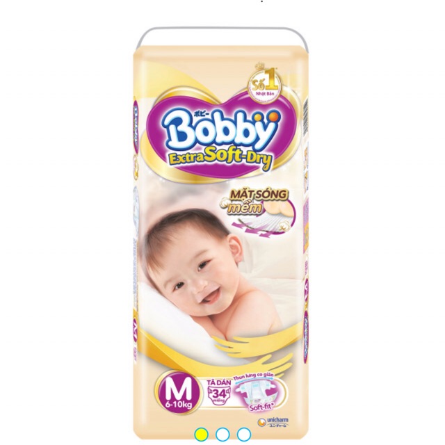 Bỉm boby M 34 tã dán