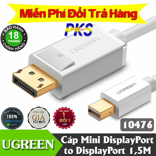 Cáp Mini DisplayPort to Displayport dài 1,5M Ugreen 10476