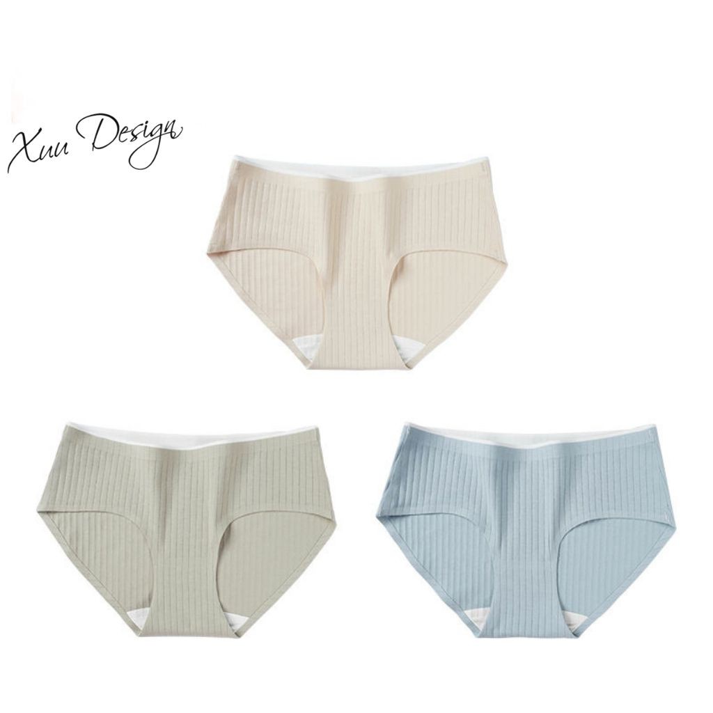 Quần lót nữ gân tăm mềm mại, không viền không đường may kháng khuẩn siêu tốt Xuu design QS01 | BigBuy360 - bigbuy360.vn