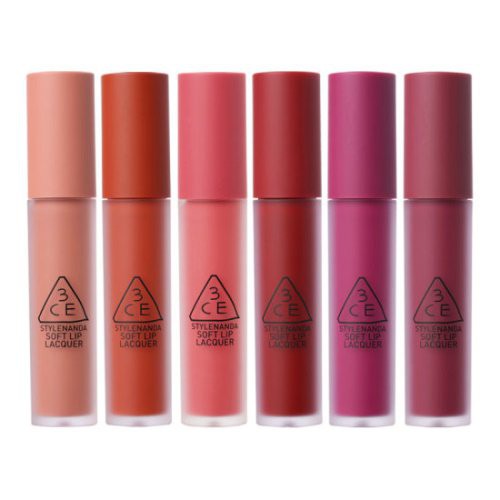 Son Kem Lì 3CE Hồng Tím  3CE Soft Lip Lacquer - Perk Up