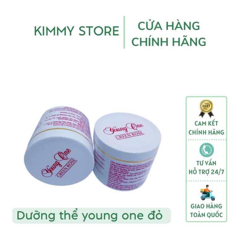 kem dưỡng trắng da toàn thân young one Greenrose xanh và đỏ 250g