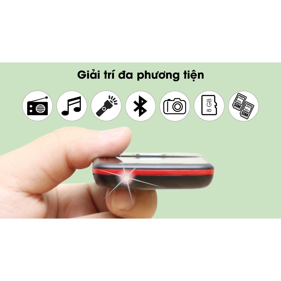 Điện thoại Mobell M328 Màn hình rộng 2.4inch, Pin 1000mAh, chữ to, phím êm ( Bảo hành 12 tháng) | BigBuy360 - bigbuy360.vn