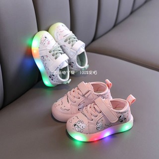 Giầy thể thao Quảng Châu có đèn LED hình Kitty cho bé gái mã mới A-29