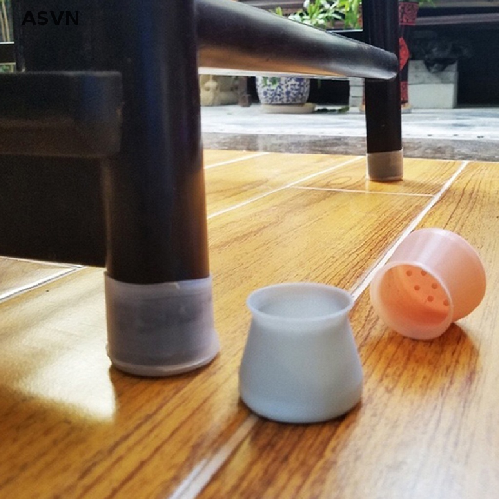 Bộ 4 miếng bọc chân bàn ghế bằng silicone chống trượt