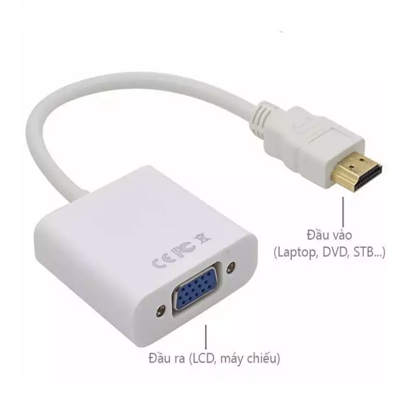 Cáp chuyển đổi HDMI sang VGA âm có audio