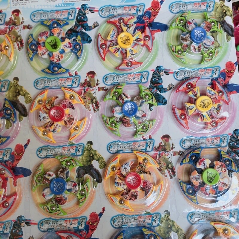 sỉ vỉ 16 chiếc đồ chơi spiner 2 tầng xả stress Avengers
