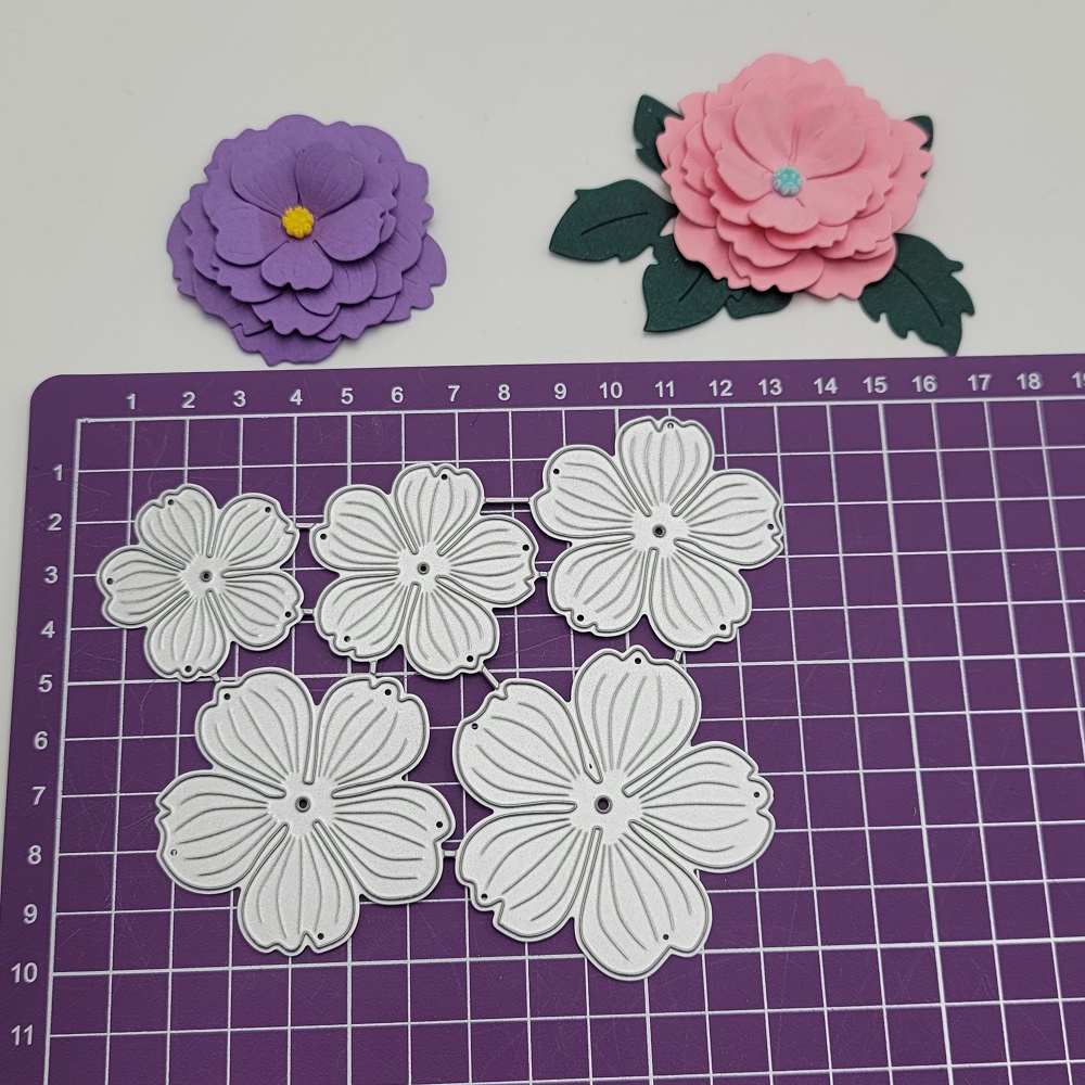 5 Khuôn Cắt Giấy Kim Loại Hình Hoa Anh Đào Mẫu 2023 Mới