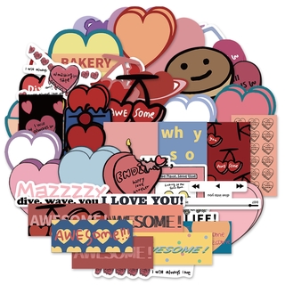 Set 44 Miếng Dán Hình Đôi Tình Nhân Màu Hồng Chống Thấm Nước