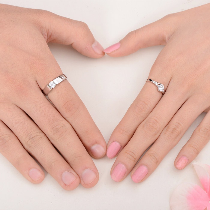 Nhẫn đôi Bạc Hiểu Minh NC399