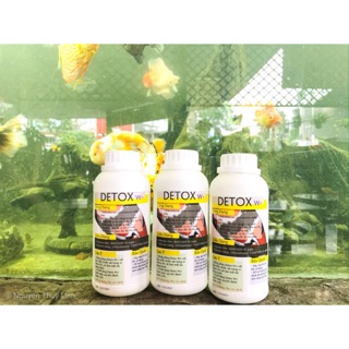 Detox W - Khử clo, KL nặng, phèn, giúp cá năng động, làm trong sáng nước.. Chai 500ml