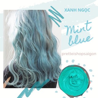[kèm Trợ Nhuộm+Ủ tóc] Kem Nhuộm Tóc Màu XANH NGỌC - MINT BLUE