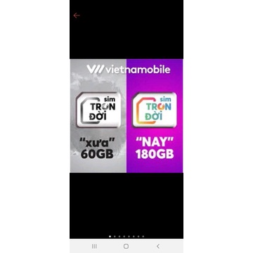 Sim vietnam mobile trọn đời miễn phí tháng