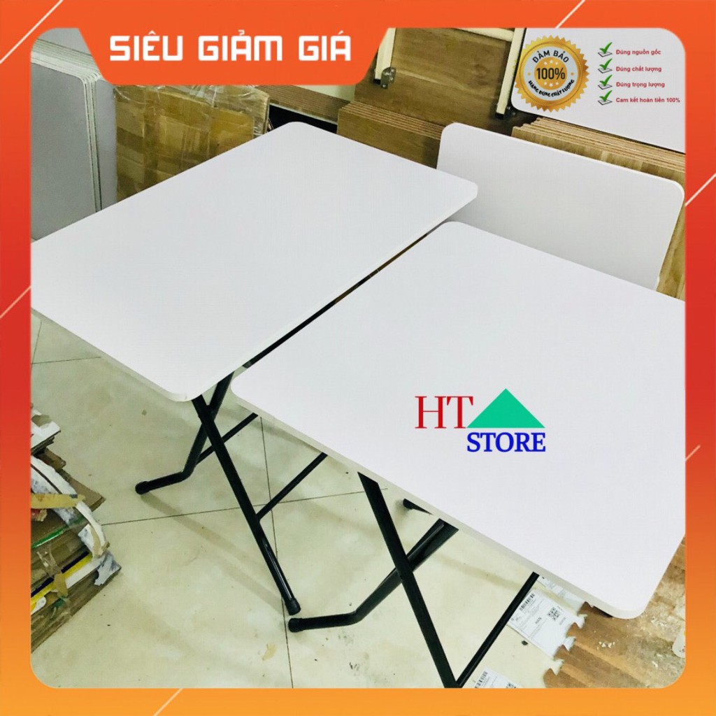 Bàn gấp chân cao 71cm Trắng siêu đẹp