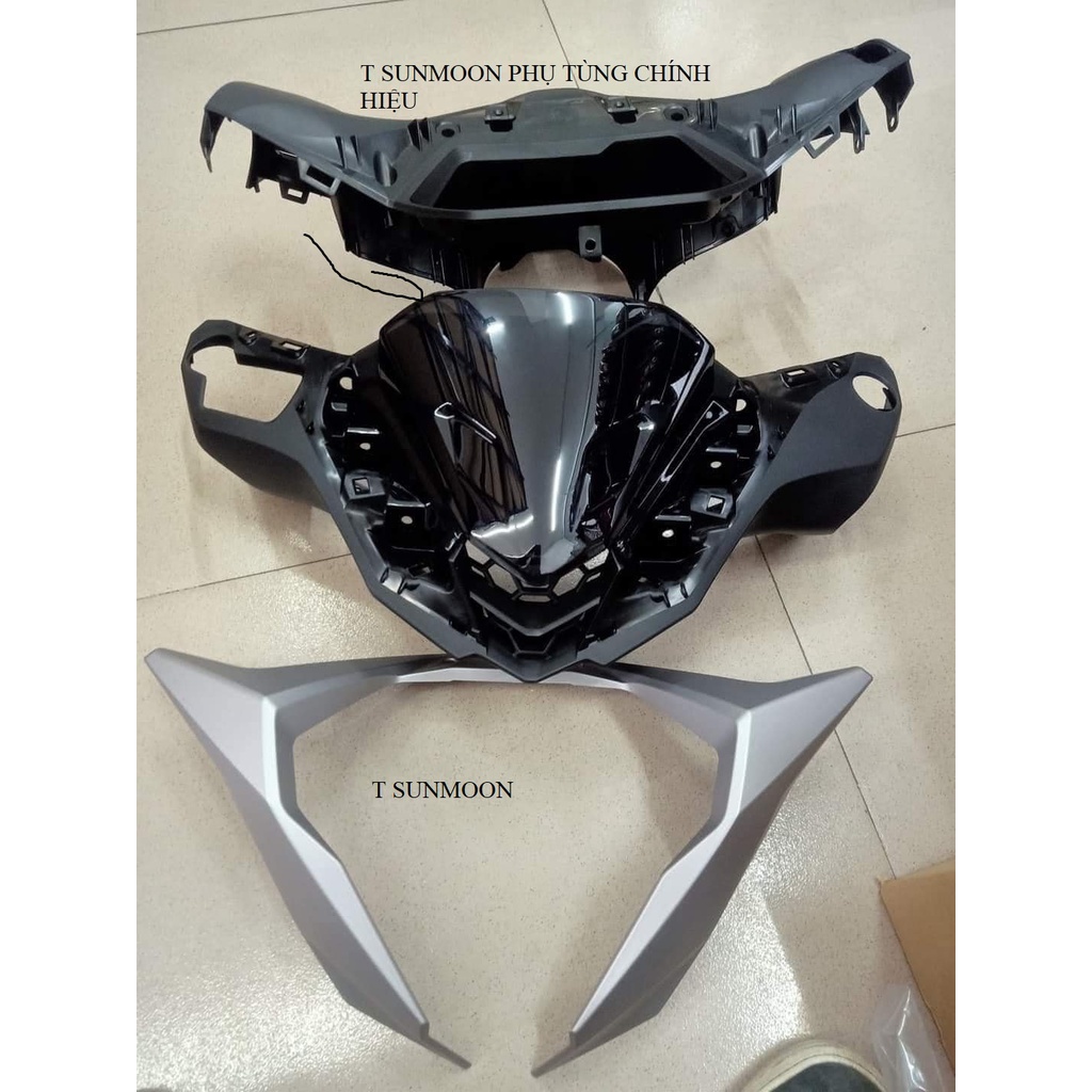 Bộ đầu Winner X V3 2022 4 món lắp như zin cho v2 Bộ đầu Winner X 2022 NHựa đầu winner v3 hàng Honda