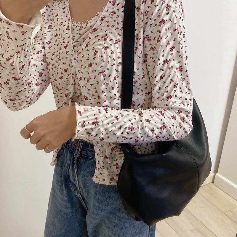 Túi xách IELGY xếp ly thiết kế tối giản thời trang cổ điển cho nữ