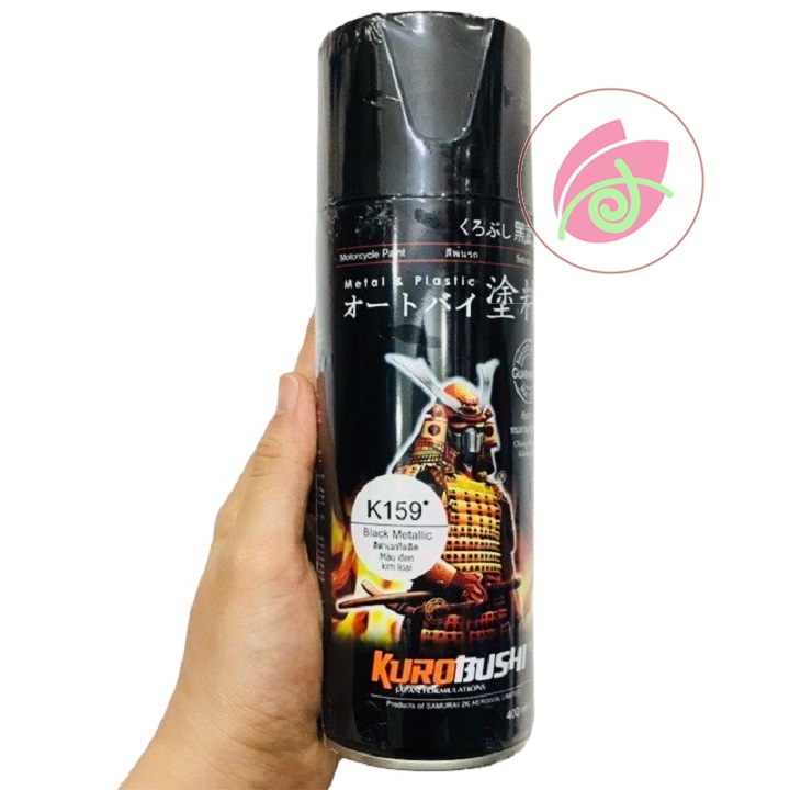 Sơn samurai đen kim loại K159* - chai sơn xịt chuyên dụng