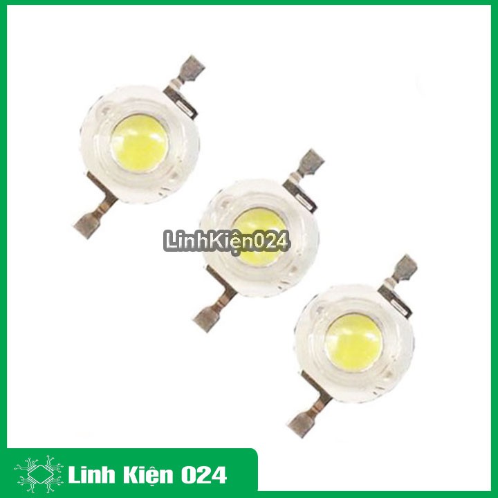 Bộ 3 Led Công Suất 1W Sáng Xanh Lá ( Tặng 3 Đế Tản Nhiệt - Chưa Hàn )