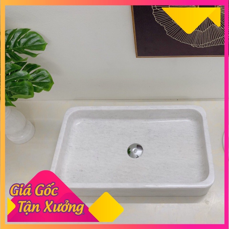 Bồn Rửa Mặt - Lavabo Đá Chữ Nhật Cao Cấp