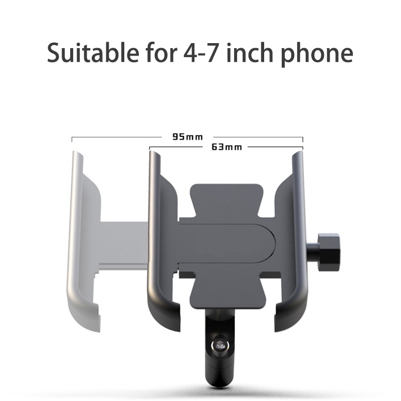 Giá Đỡ Điện Thoại 4-7 inch GPS 20-30mm Bằng Hợp Kim Nhôm Gắn Ghi Đông Xe Đạp/ Mô Tô