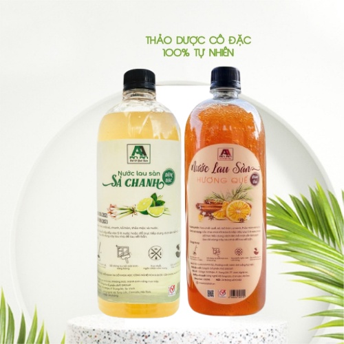 Combo Lau Sàn Sả Chanh + Quế, Nước Lau sàn AN AN đã được kiểm định tại sở KHCN HCM với 100% hữu cơ