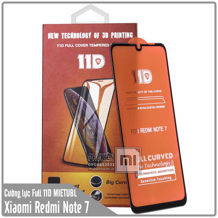 FREESHIP ĐƠN 99K_Kính cường lực 11D Xiaomi Redmi Note 7 Full viền Đen MIETUBL