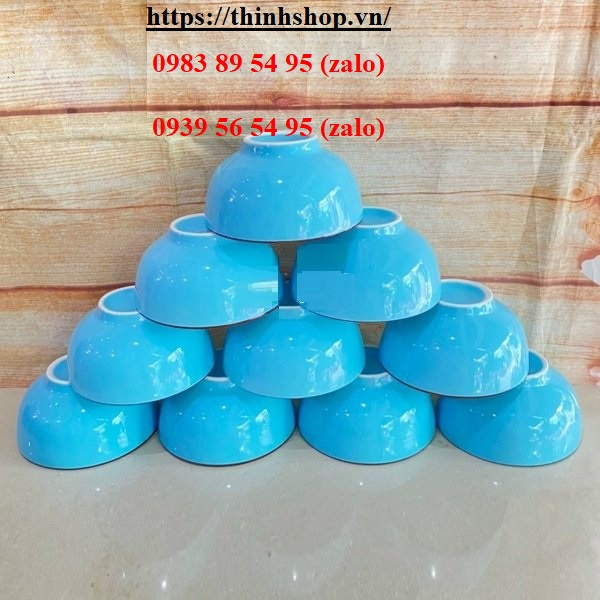 Chén sứ ăn cơm xanh biển - chén sứ màu xanh biển