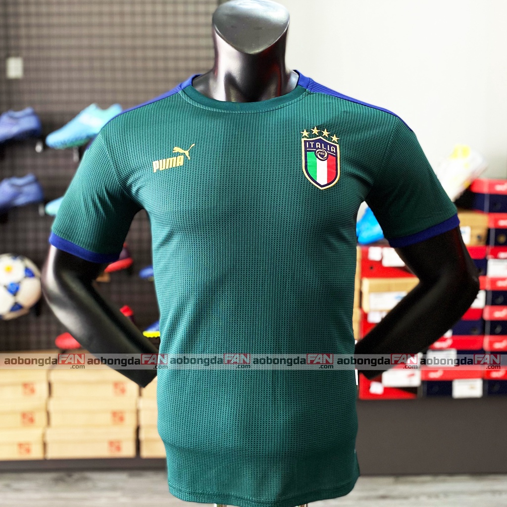 Bộ Quần Áo Bóng Đá Ý Xanh Rêu Mới Nhất 2023 - Hàng Thái