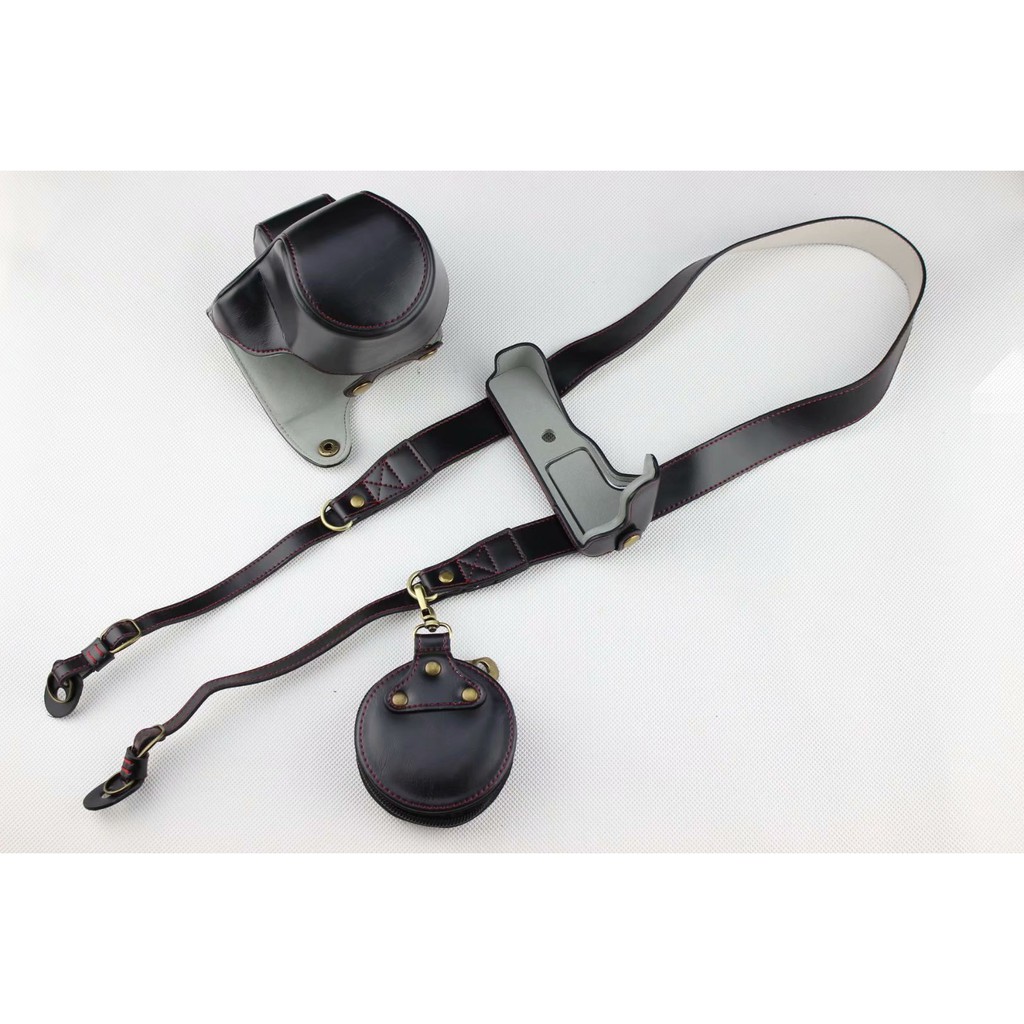 Túi Da Sang Trọng Đựng Máy Ảnh Canon EOS M50 Với Lens 15-45mm