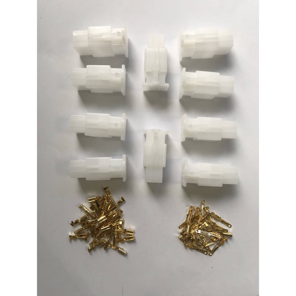 Đầu cos xe máy-Giắc nhựa 9P 2.8 + ghim đực cái 2.8mm