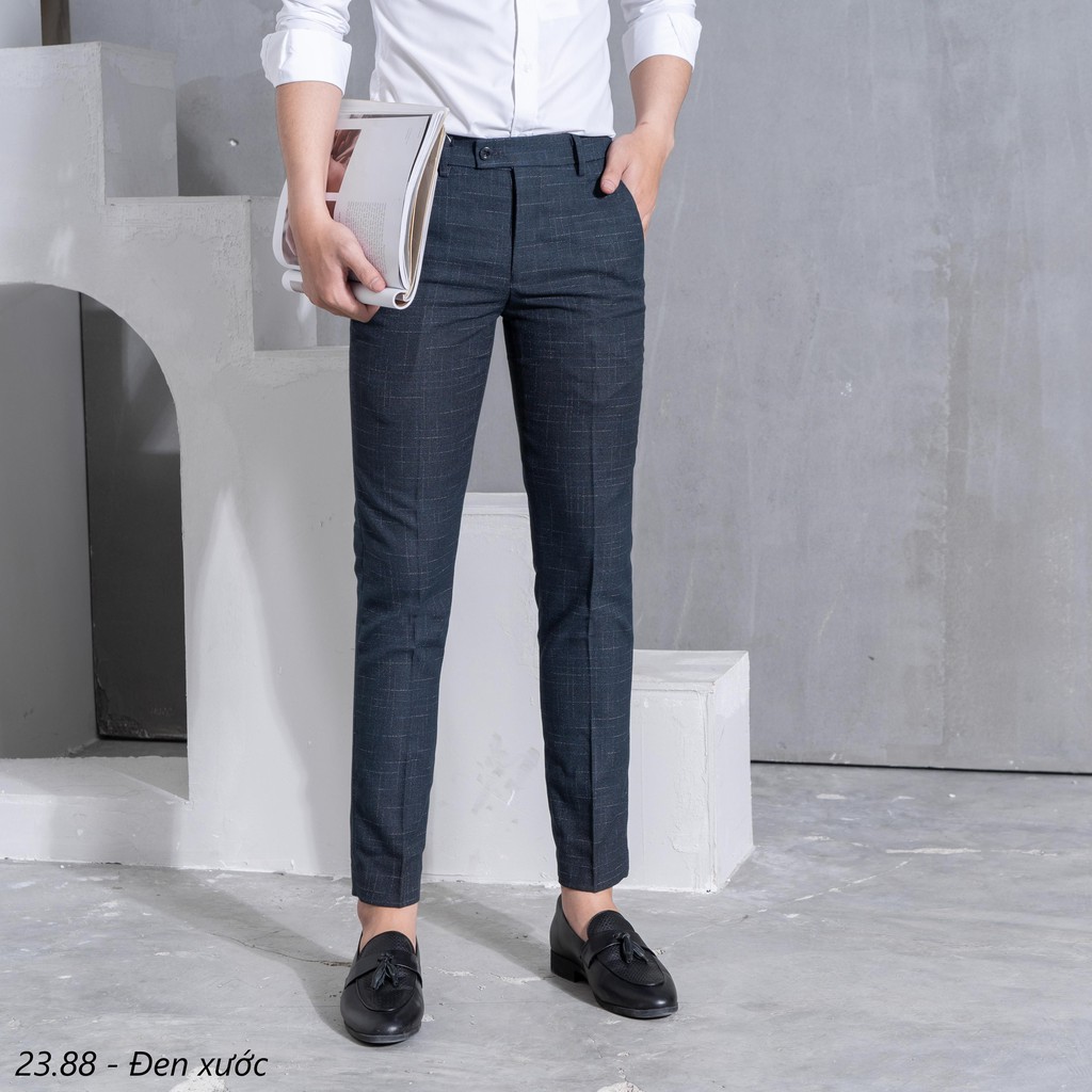 Quần âu nam họa tiết xước Edana Menswear,Form dáng Hàn Quốc , chống nhăn , chống xù ,dành người cân nặng 45 -78kg