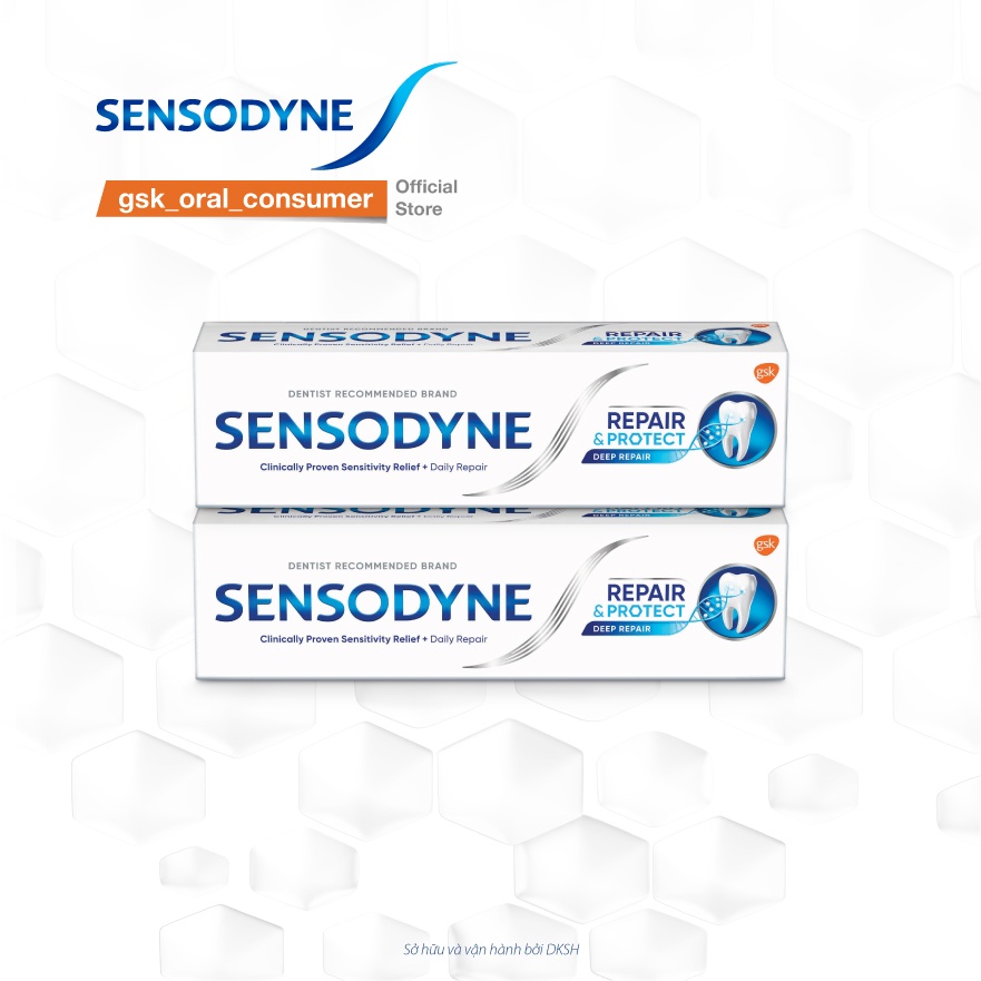 Bộ 2 Kem đánh răng Sensodyne Repair &amp; Protect Deep Repair 100g/tuýp