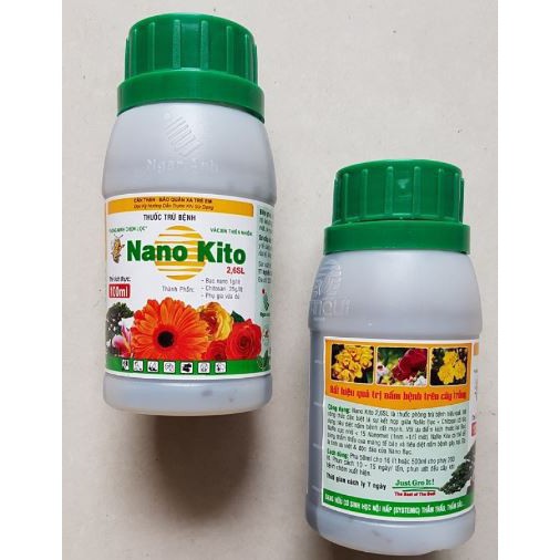 Thuốc trừ bệnh sinh học thấm sâu lưu dẫn Nano Kito nano bạc + chitosan 100ml