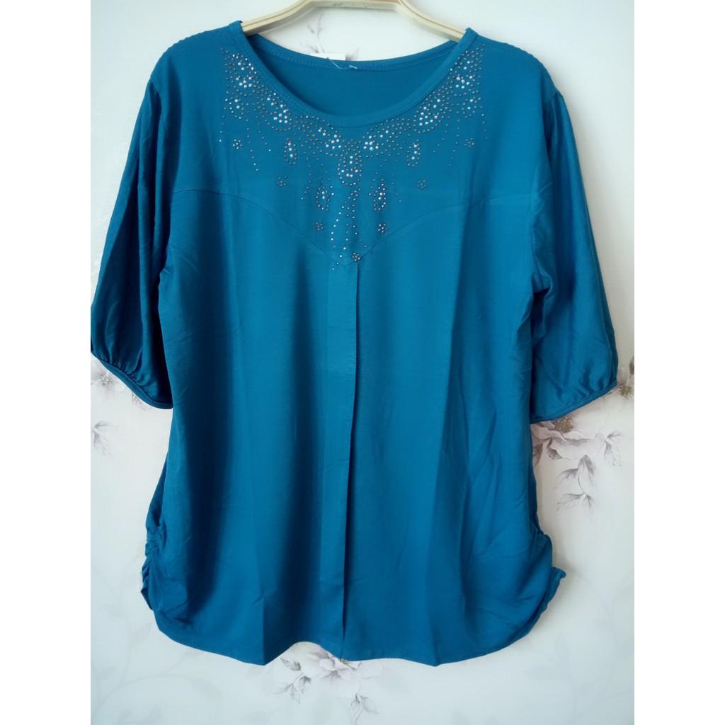 Áo trung niên đính cườm cổ - TL27