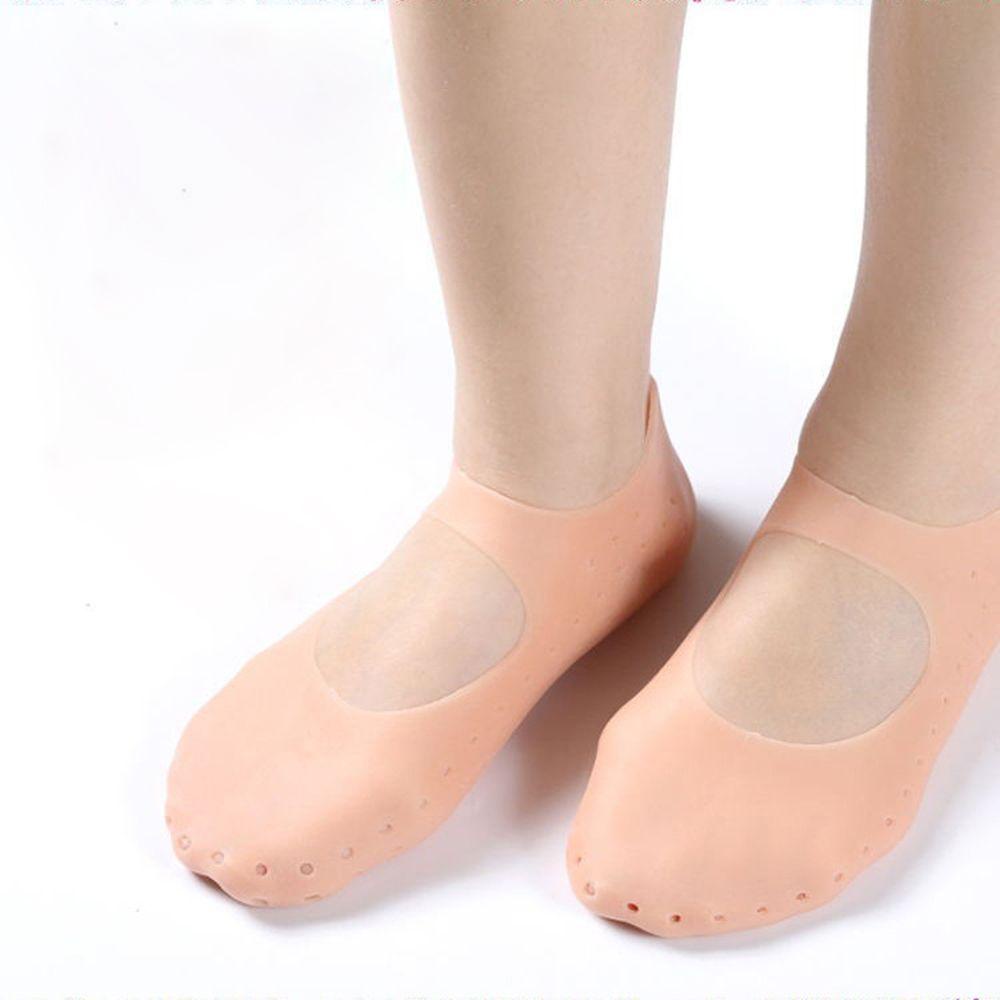 NIUYOU Vớ Gel Lót Giày Mềm Mại Chăm Sóc Da Chống Nứt Nẻ Có Lỗ Xỏ Ngón Tiện Dụng