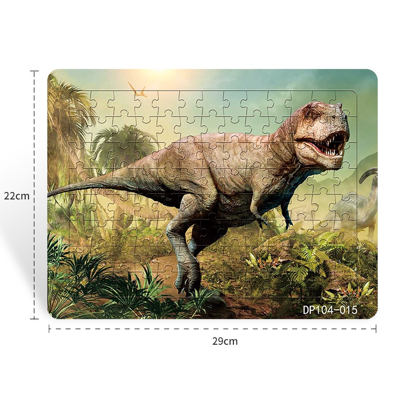 Bộ Đồ Chơi Xếp Hình Khủng Long Kỷ Jura 3 + 104 Mảnh Giáo Dục Sớm Cho Bé