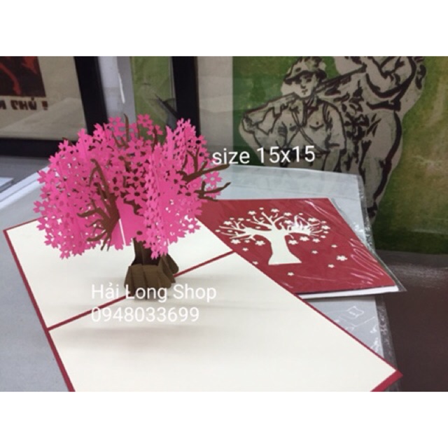 Cây Hoa Chĩa - Flower - Thiệp 3D